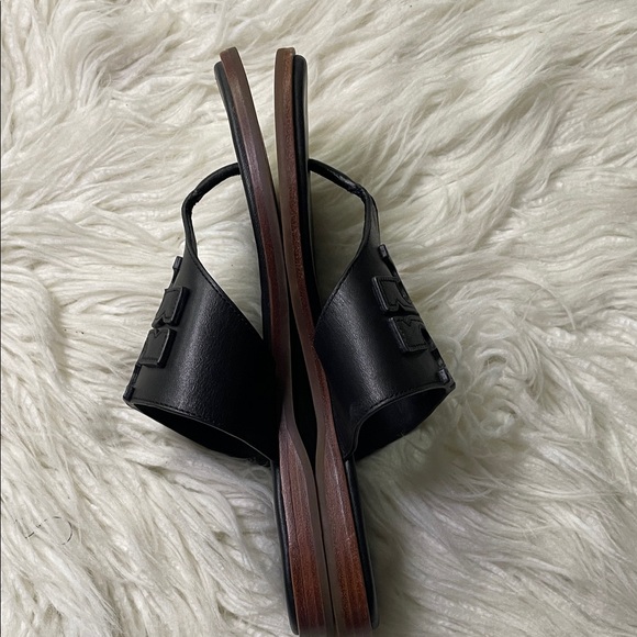 Tory Burch Black Leather Sandals - Picture 3 of 6